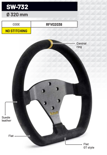 Sabelt SW-732-733 Flat Bottom Steering Wheel