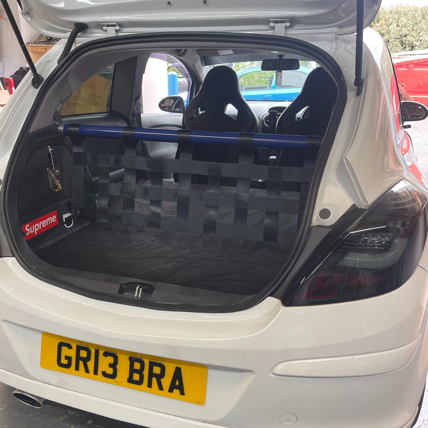 Vauxhall Corsa E Strut bar and Cargo net