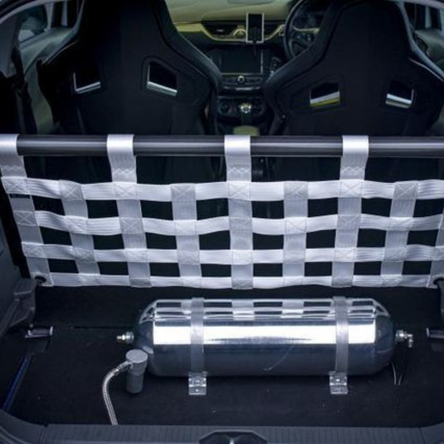 Vauxhall Corsa E Strut bar and Cargo net