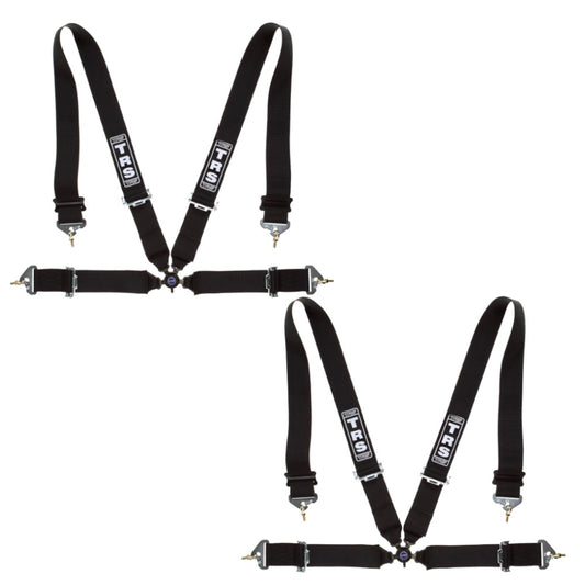 2 TRS Magnum 4 Point Black FIA Harness Belts