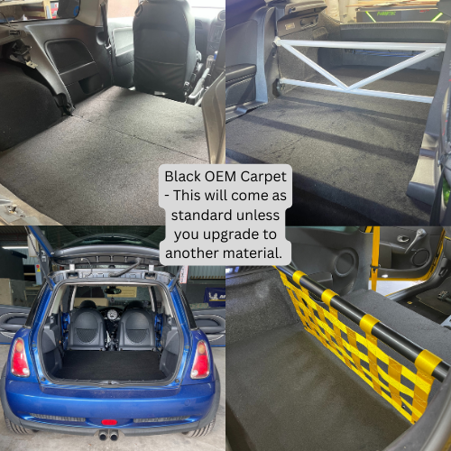 Mini Cooper R50 R53 Complete Clubsport Rear Seat Delete Kit
